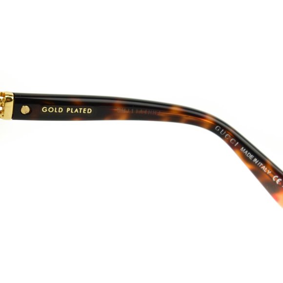 GUCCI Tortoise & Gold-Plated GG Sunglasses (mv) - Picture 8 of 11